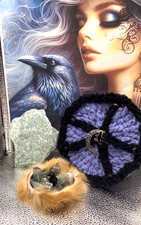 SALE Hecate Crow Folk Witch Magic Conjure Hoodo Pagan Altar Pentacle  Set Cm1 picture