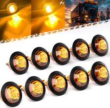 10PCS 3/4 Inch Flush Mount LED Marker Strobe Lights Amber Trailer Warning Lights picture