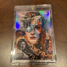 Topps 2026 Marvel Neon Marvel Murals Black Widow Tristan Eason Case Hit picture
