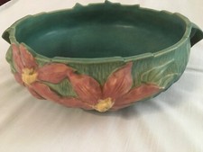 Antique/Vintage Roseville Pottery Clematis Green Bowl #6 picture