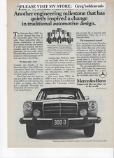 Original 1976 Mercedes Benz 300 D vintage print ad: