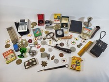 Large 60+ Junk Drawer Lot of Trinkets, Antiques, Cards, Brass & Curiosities +++ picture
