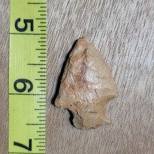WELL USED AUTHENTIC ARKANSAS STEMMED SPEAR/KNIFE ARTIFACT STONE TOOL picture
