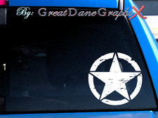 Distressed Military Star -Vinyl Decal Sticker -Color Choice -Customize Available picture