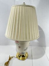 Vintage LENOX Floral Table Lamp Brass Base picture