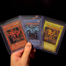 Egyptian God Card Set YMA-EN001, JMP-EN004, DOD-001 Slifer, Obelisk, Ra NM picture
