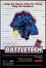 BattleTech TCG Magazine Print Ad 1997 Mech Robot Wizards of the Coast picture