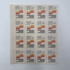 VINTAGE SEABOARD SYSTEM RAILROAD STICKERS SHEET NAME CHANGE 1983 picture