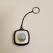 Antique Sterling Silver Enamel Guilloche Compact by Ripley & Gowan Co picture