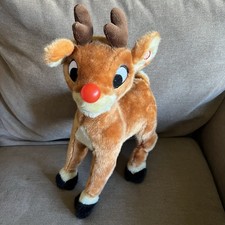 Vintage 1992 Gemmy Animated Rudolph Red Nose Reindeer Talking Singing Working picture
