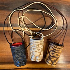 SET OF 3 TABU IDOL TIKI MUG NECKLACE CERAMIC SHOT GLASSES TIKI MANIACS + SQUID picture