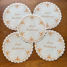 Lot Of 5 Vintage Hotel Muehlebach Advertising Paper Coasters Kansas City picture