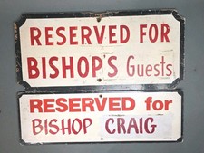 Pair (2) Hand Painted Parking Signs 