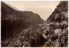 France, Chamonix, Passage de la Tête Noire vintage albumen print albumi print picture