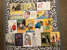 Lot of 17 Humorous Funny Comic Postcards Circa 1910s/1940s Colorful picture