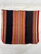 Vintage Peruvian Aguayo Handwoven Wool Andean Blanket Folk Art Indigenous S98 picture