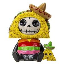 PT Furry Bones Pancho the Taco Skull Resin Mini Figure picture