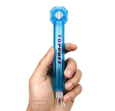 Blue Portable Hookah Screw on Bottle Converter Glass Water Filter Bong picture