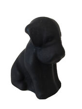 Boyd Art Glass’s Vtg Dog Figurine, Pooche #95 In Classic Black Satin, Signed picture