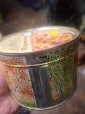 SEALED 1962 easter candy UNOPENED Vintage MRS LELAND KEYWIND TIN CAN rare  picture