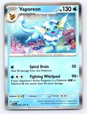 Vaporeon 022/131 Holo Rare Prismatic Evolutions Pokemon Near Mint picture
