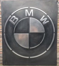 BMW Vintage Garage Metal Sign 20x24” Handmade Cast Aluminum Relief picture