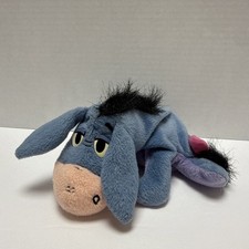 Vintage Mattel Disney Eeyore Bean Bag Plush 7” Stuffed Animal picture