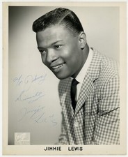 Jimmie Lewis 1960 Doo Wop Singer 8x10 Signed Photo Black Northern Soul Tamla Ivy picture