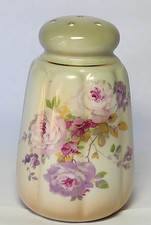 Powder Jar Shaker Antique Vtg Signed Red Mark RS Prussia Suhl Original Cork 5