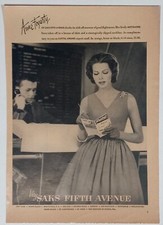 SAKS Fifth Avenue Capital Airlines ANNE FOGARTY Moygashel Linen Vintage Print Ad picture