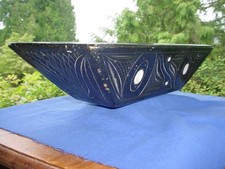VINTAGE NW COAST HAIDA INDIAN CARVED AND INLAID CEREMONIAL FEAST BOWL DISH picture