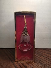 Vintage 1999 Gorham Bell with Christmas Tree Ornament in Box 4 Inches Long  picture
