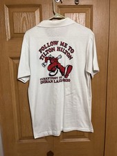 VTG Indian Lake Ohio Turkey foot Inn Tilton Hilton Men’s Graphic Polo Shirt M picture