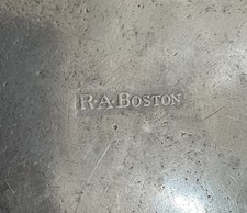 Fine Antique American Pewter Plate Signed “RA BOSTON” 8 Inches Near Mint picture
