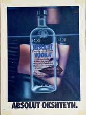 1989 Absolut Yakhnin Vodka Art Print Ad 10.5x14.5 Vintage Advertising Poster picture