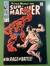 Sub-Mariner 8 1968 Marvel Comics F 6.0 Vs Thing Classic Cover Lady Dorma Sharp  picture