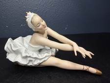 VTG Wallendorf 1764 Porcelain Ballerina Figurine 1690 Germany Ballet Dancer Swan picture