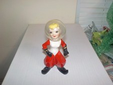 Vintage Dated 1957 Kreiss Ceramic Wes Little Space People Girl Figure w/ Bubble picture