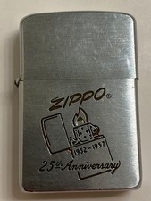 Vintage 1957 25th Anniversary 1932-1957 Zippo Lighter Patent 2517191 picture
