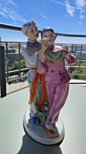 1950-1975 Chinese Porcelain MAO ZEDONG PEOPLE REPUBLIC ERA COUPLE ORIG 28.5 CMS picture