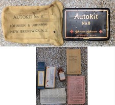 Vintage 1930s Autokit No. 8 Johnson & Johnson Travel Auto First Aid Kit picture