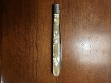 Vintage Rostfrei Stainless Steel Tasing Knife with Pearlized Handle.  picture