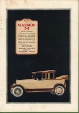 Magazine Ad - 1918 - Marmon 34 - Nordyke & Marmon - Indianapolis, IN(#3) picture