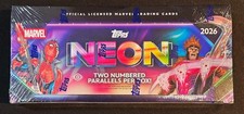 2026 Topps Marvel Neon Hobby Box Factory Sealed In Hand - 20 Packs 100 Cards picture