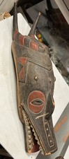 Antique Vintage West African Carved Polychrome Wood Guro Gouro Zamble Mask picture