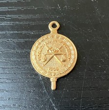 Vintage Gold Tone FBI 20 Years Service Recognition Pendant /Charm (Provenance) picture