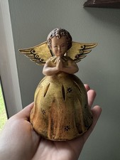 Anri Toriart Wooden Angel Figurine Music Box AS IS 4.5