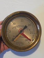 Vintage FAIRBANKS MORSE Water Steam Pressure Gauge Hit  Antique picture