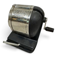 Vintage Boston Vacuum Mount 8 Hole Manual Pencil Sharpener Cast Iron Desk Model picture