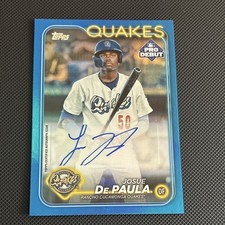 Topps 2024 Pro Debut Josue De Paula Auto /129 PD-119 Rancho Cucamonga picture